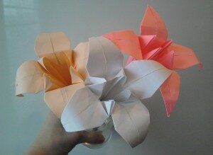 Оригами цветы лилии