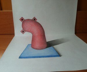 3D Art: труба. Автор рисунка - Владислав Донец, 15 лет