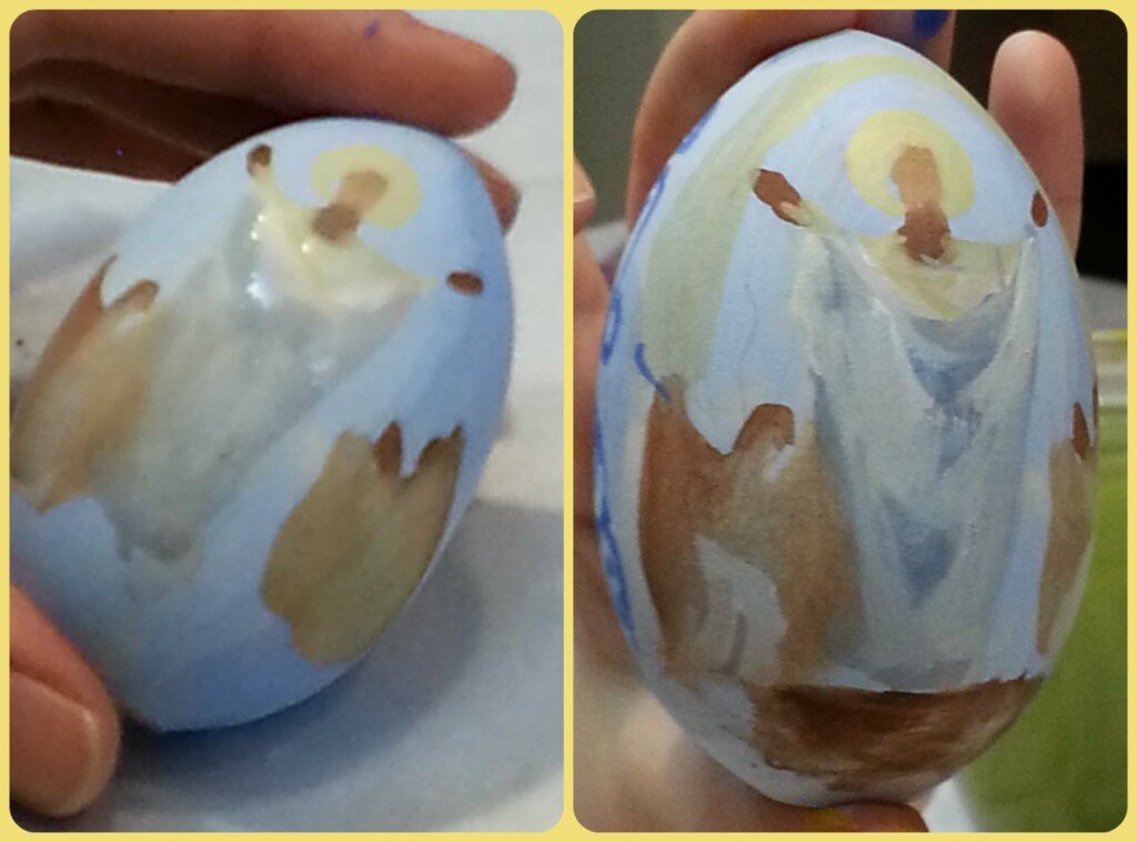 Рисунок на пасхальном яйце
