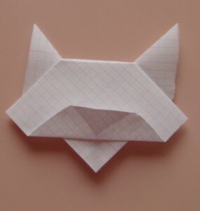 Простое оригами кошка