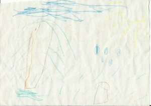 Рисунок дождя Олеся 4 года