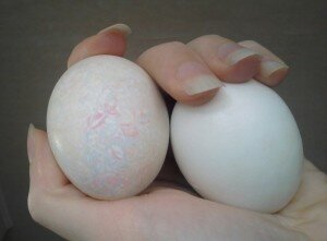 Окраска яиц нитками 