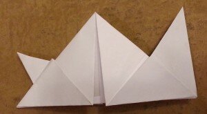 Оригами птица вороненок - шаг 7
