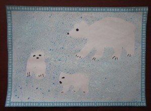 "Рисунок белых медведей" от Масловой Жени, 4 года