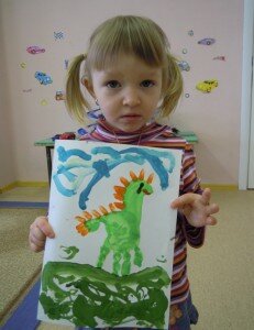 Детский рисунок дракона Рябова Ольга
