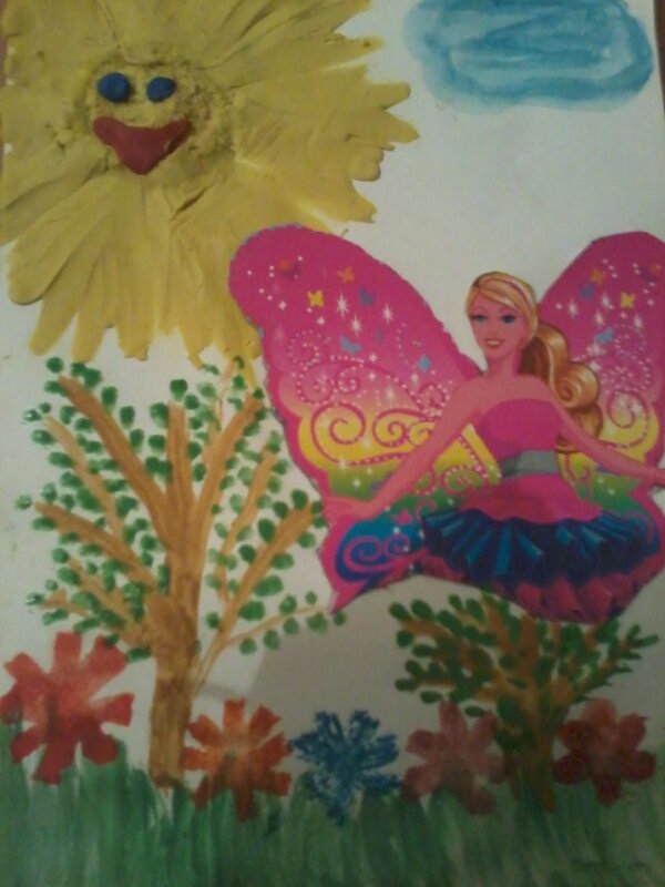 Картина с принцессой - феей от Кати Алексеевой, 5 лет