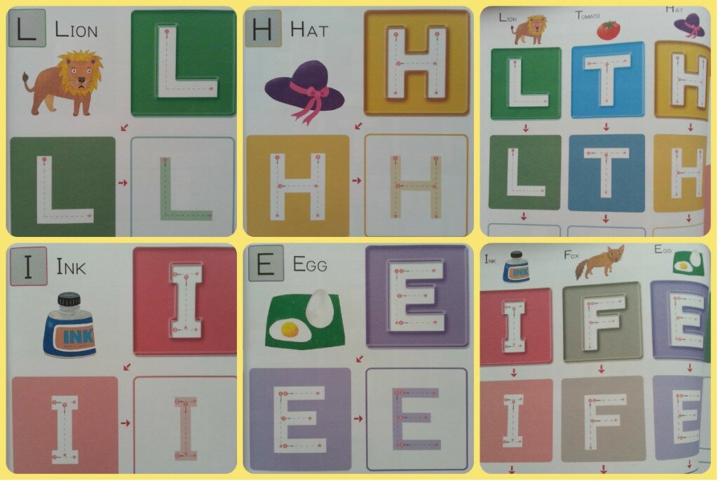 Английские прописные буквы: L,I, H, E, T, F