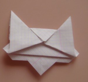 Заготовка для простого оригами кошка