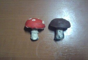 Поделки грибы: боровик и мухомор