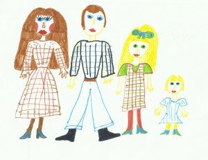 Рисунок Златы "Семья" (11 лет)