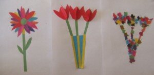 Аппликации: цветы из цветной бумаги