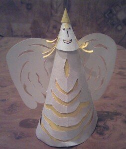 Поделки рождественский ангел из бумаги