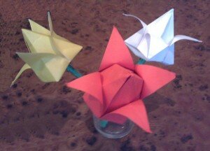 Оригами тюльпаны
