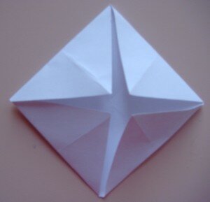 Оригами птица вороненок - шаг 2