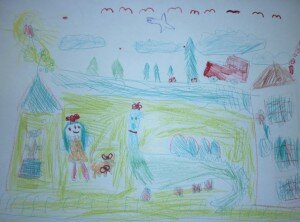 Рисунок Цветковой Алины, 5 лет
