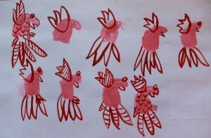 "Попугайчик" - рисунок Карины Карнауховой, 7 лет
