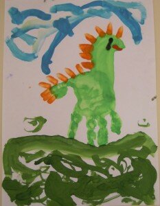 детский рисунок дракона