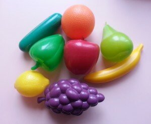 игрушки овощи фрукты