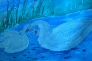 "Лебеди" - рисунок