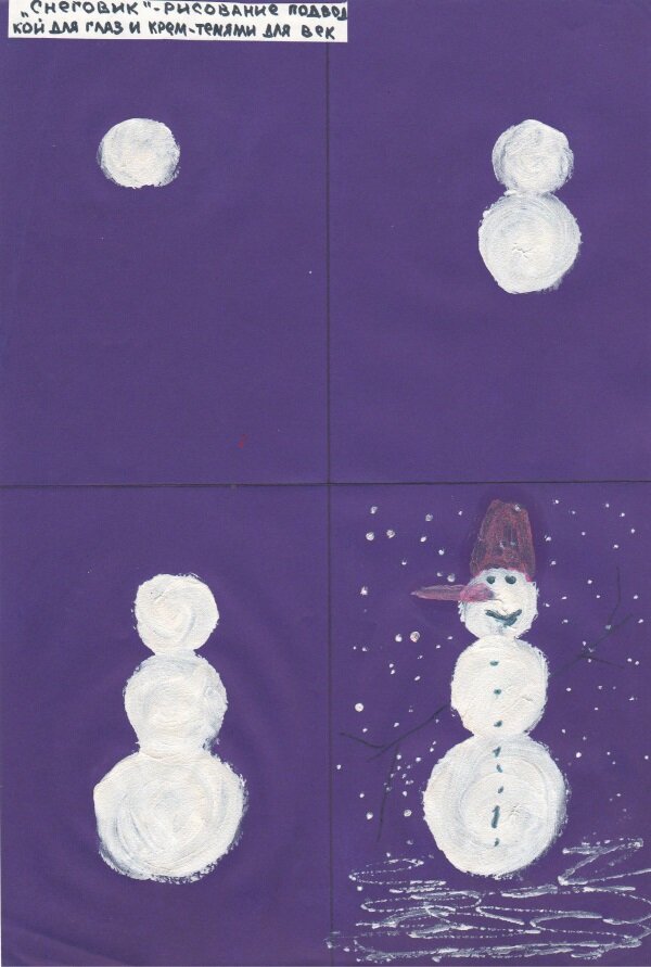 рисунок снеговика беречевская варя