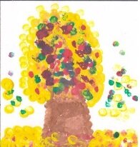 "Осеннее дерево" - рисунок Вершинина Егора, 4 года 